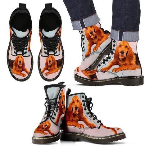 Bloodhound Print Boots For Men-Express Shipping