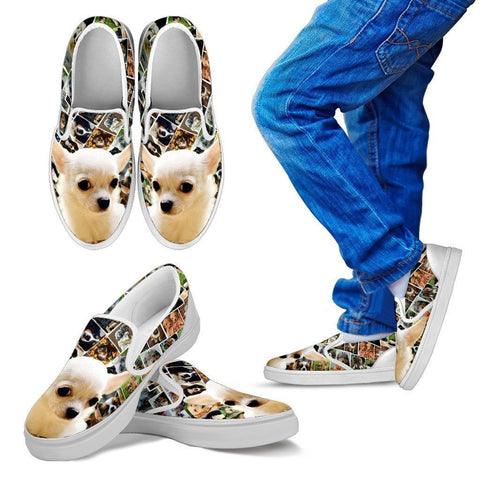 Amazing Chihuahua Print Slip Ons For Kids-Express Shipping