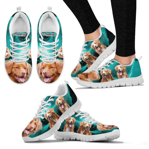 Nova Scotia Duck Tolling Retriever On Deep Skyblue Print Running Shoes For Women- Free Shipping