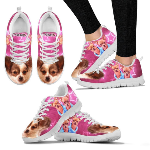 Chihuahua On Pink Print Running Shoes For Women-Free Shipping