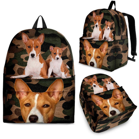 Basenji Dog Print Backpack-Express Shipping
