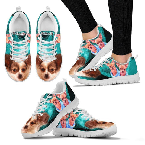 Chihuahua On Deep Skyblue Print Running Shoes For Women- Free Shipping
