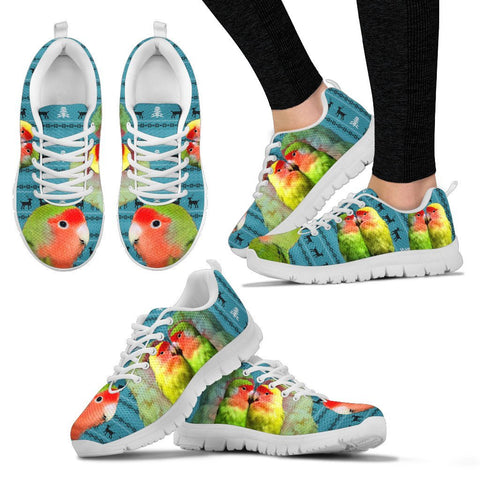Rosy-Faced Lovebirds (Peach-Faced Lovebirds) Christmas Running Shoes For Women- Free Shipping