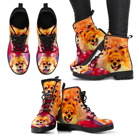 Valentine's Day Special-Pomeranian Dog Print Boots For Women-Free Shipping