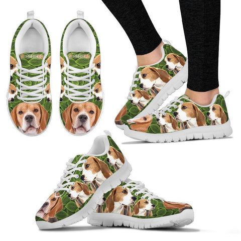 Beagle On Green-Women's Running Shoes-Free Shipping