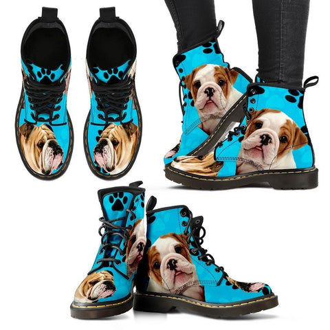 Bulldog Print Boots For Women-Express Shipping