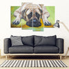 English Mastiff Dog Print-5 Piece Framed Canvas- Free Shipping