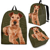 Irish Terrier Dog Print Backpack-Express Shipping