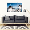 Japanese Chin Print- Piece Framed Canvas- Free Shipping