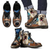 Soft Coated Wheaten Terrier Print Boots For Men-Express Shipping