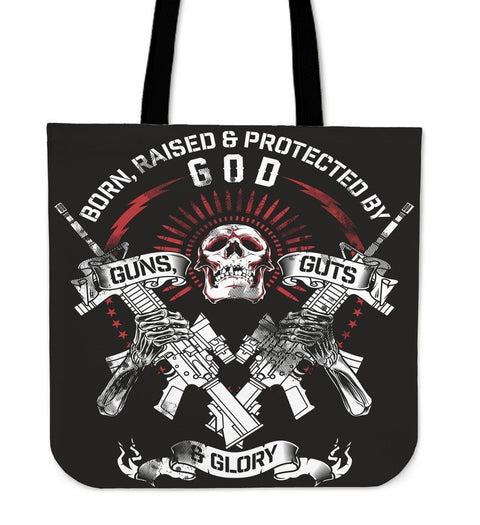 Born, Raised & Protected By God-Tote Bag-Free Shipping