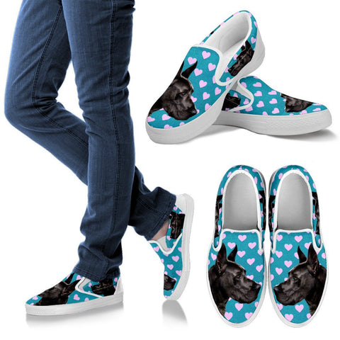 Valentine's Day Special-Great Dane Dog Print Slip Ons For Women- Free Shipping