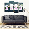 Maltese Print-5 Piece Framed Canvas- Free Shipping