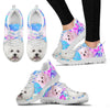 Cute Bichon Frise Print Sneakers For Women- Free Shipping-For 24 Hours Only