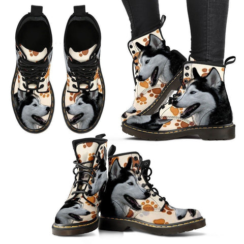 Siberian Husky Print Boots For Women-Express Shipping