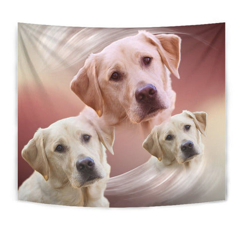 Labrador Retriever On Soft Cream Print Tapestry-Free Shipping