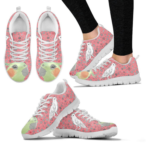 Cockatiel Parrot Print Christmas Running Shoes For Women-Free Shipping