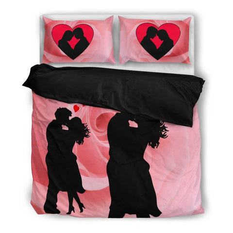 Valentine's Day Special Couple On Red Print Bedding Set-Free Shipping