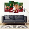 Basenji Dog Print-5 Piece Framed Canvas- Free Shipping