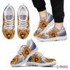 Customized Dog Print (White/Black) Running Shoes For Men-Free Shipping Limited Edition-Designed By Raffaella Belletti(2032)