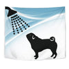 Cute Pug Dog Bath Print Tapestry-Free Shipping