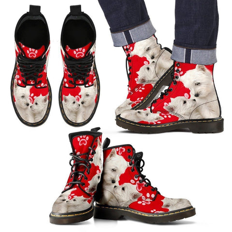 West Highland White Terrier Print Boots For Men-Limited Edition-Express Shipping