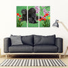 Portuguese Water Dog Print-5 Piece Framed Canvas- Free Shipping