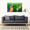 Blue And Yellow Macaw Parrot (Blue And Gold Macaw ) Print 5 Piece Framed Canvas- Free Shipping