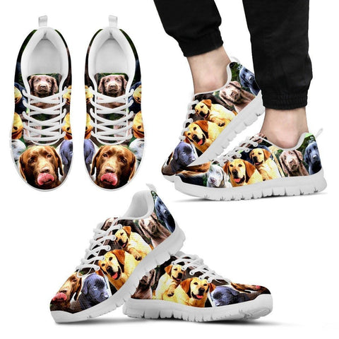 Multiple Labrador Retriever Print (Black/White) Running Shoes For Men-Limited Edition-Express Shipping