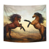 Wild Horse Painting Print Tapestry-Free Shipping