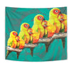 Sun Conure Parrot Print Tapestry-Free Shipping