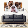 American Bulldog Print- 5 Piece Framed Canvas- Free Shipping