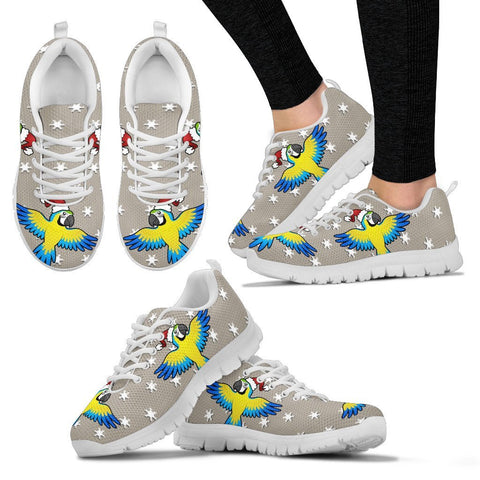 Hyacinth Macaw Parrot2 Print Christmas Running Shoes For Women-Free Shipping