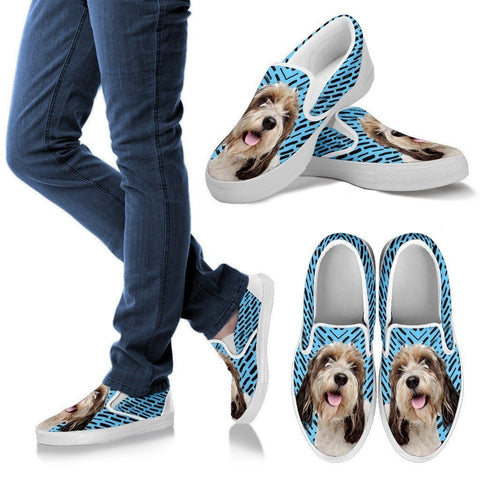 Petit Basset Griffon Vendeen Dog Print Slip Ons For Women-Express Shipping