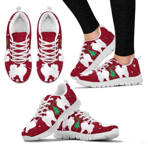 American Eskimo Dog Print Christmas Running Shoes For Women-Free Shipping