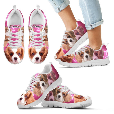 Cavalier King Charles Spaniel Print Running Shoes For Kids- Free Shipping