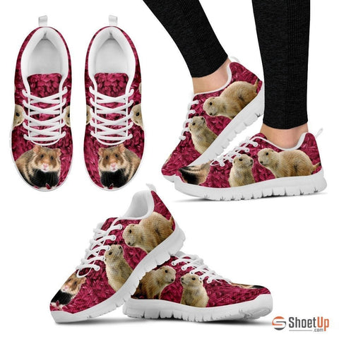 European Hamster Print (Black/White) Running Shoes For Women-Free Shipping