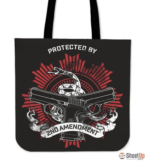 Protected By 2nd Amendment-Tote Bag-Free Shipping