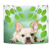 French Bulldog On Green Print Tapestry-Free Shipping