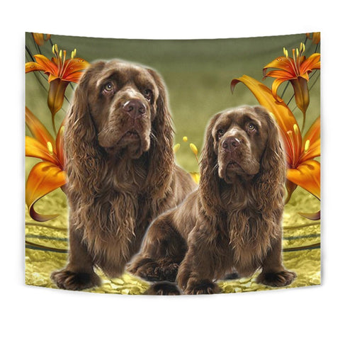Sussex Spaniel Print Tapestry-Free Shipping