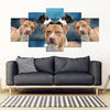American Staffordshire Terrier Print- Piece Framed Canvas- Free Shipping