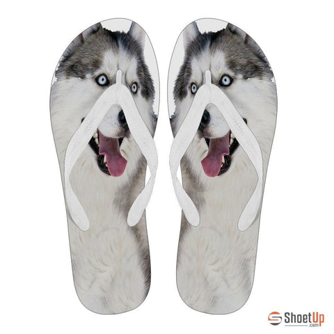 Siberian Husky Flip Flops For Women-Free Shipping