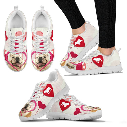 Valentine's Day Special Bulldog Print Running Shoes For Women- Free Shipping