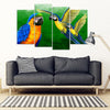 Blue And Yellow Macaw Parrot (Blue And Gold Macaw ) Print 5 Piece Framed Canvas- Free Shipping