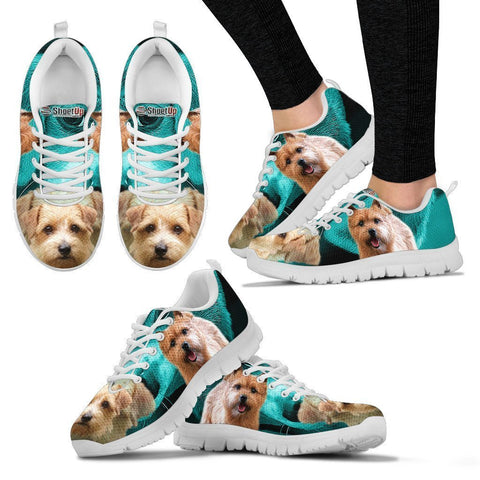 Norwich Terrier On Deep Sky Blue Print Running Shoes For Women- Free Shipping
