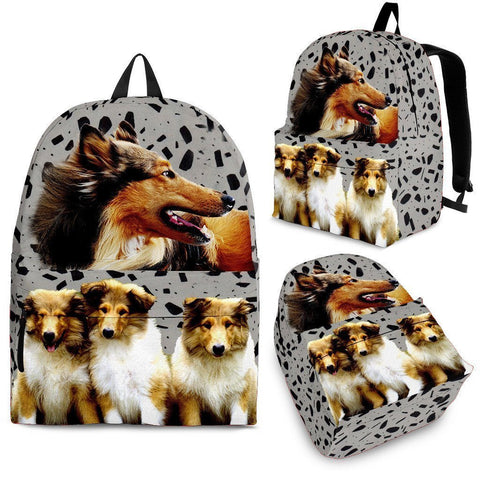 Collie Dog Print Backpack- Express Shipping