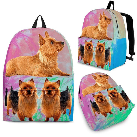 Australian Terrier Dog Print Backpack-Express Shipping