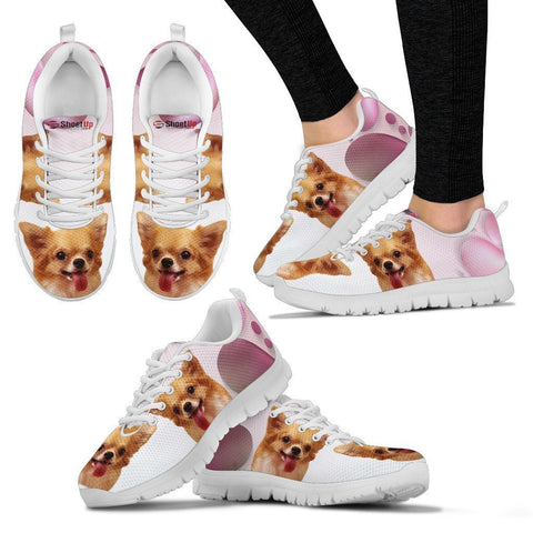 Chihuahua Pink White Print Running Shoes For Women-Free Shipping