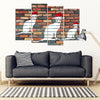 Cornish Rex Cat Print-5 Piece Framed Canvas- Free Shipping