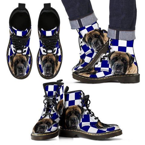 English Mastiff Print Boots For Men-Express Shipping